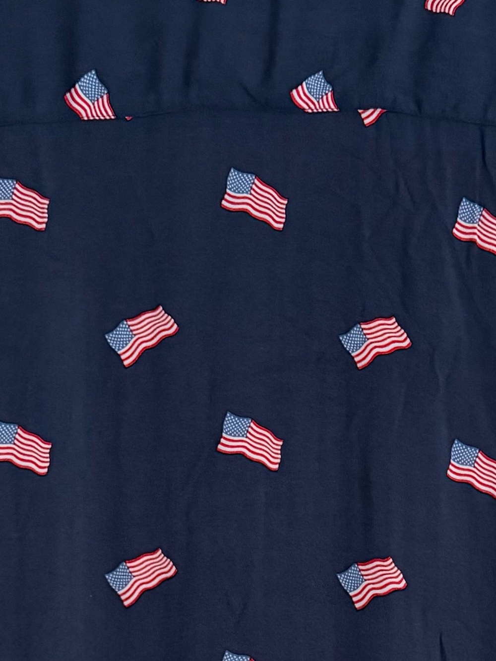 Denim & Flower Mens Summer Shirt Short Sleeve Button Up American Flag Sz Large - Picture 3 of 9
